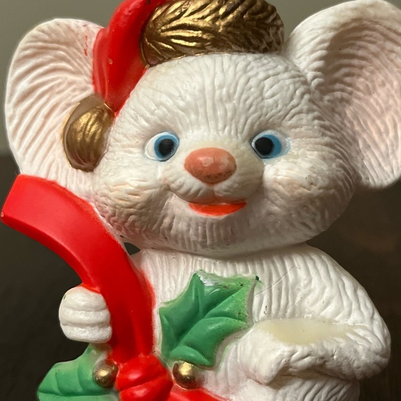 Vintage Miniature Christmas Mice Stocking Hangers -Set of Two - Picture 6 of 7